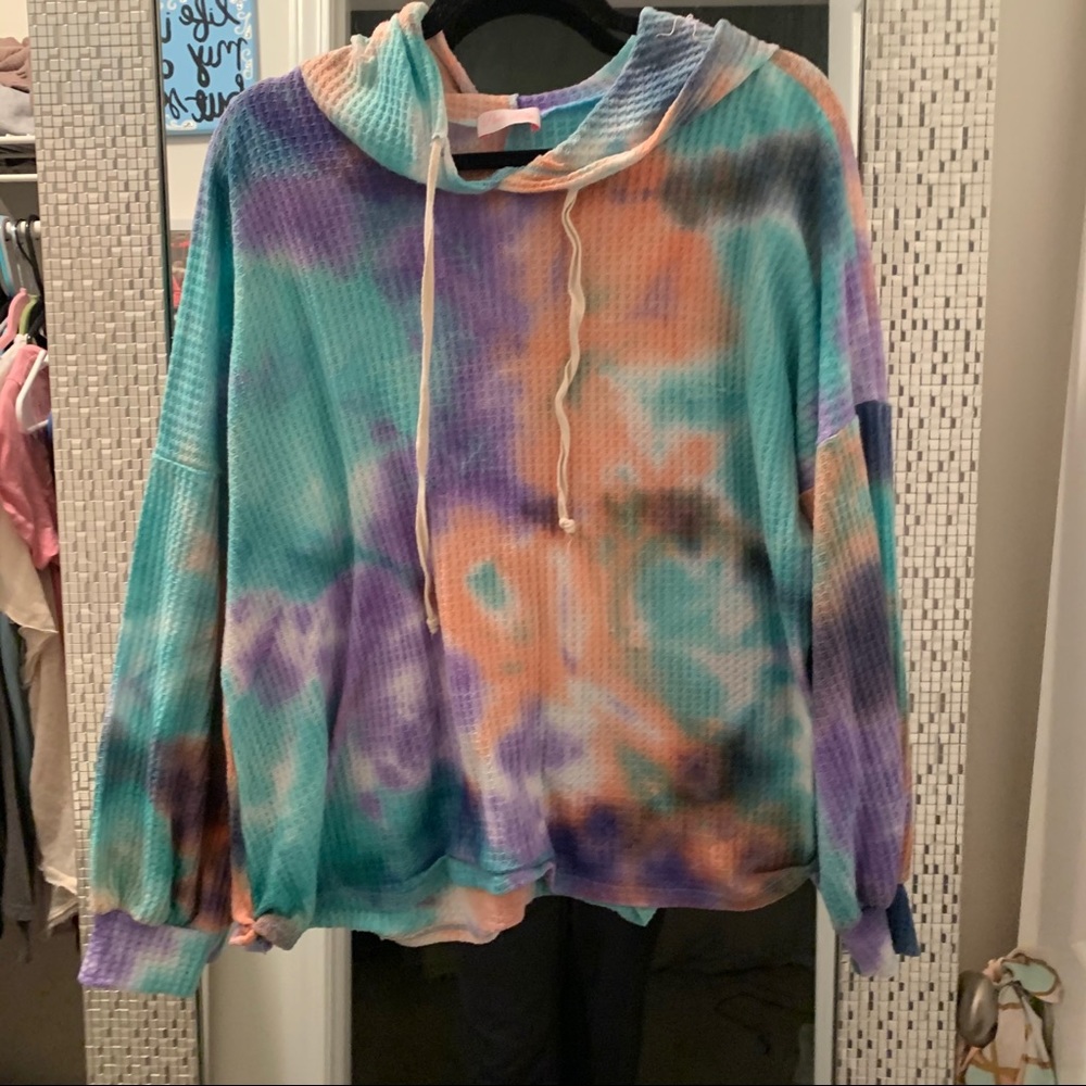 Pink Lily Tie Dye Sweatshirt